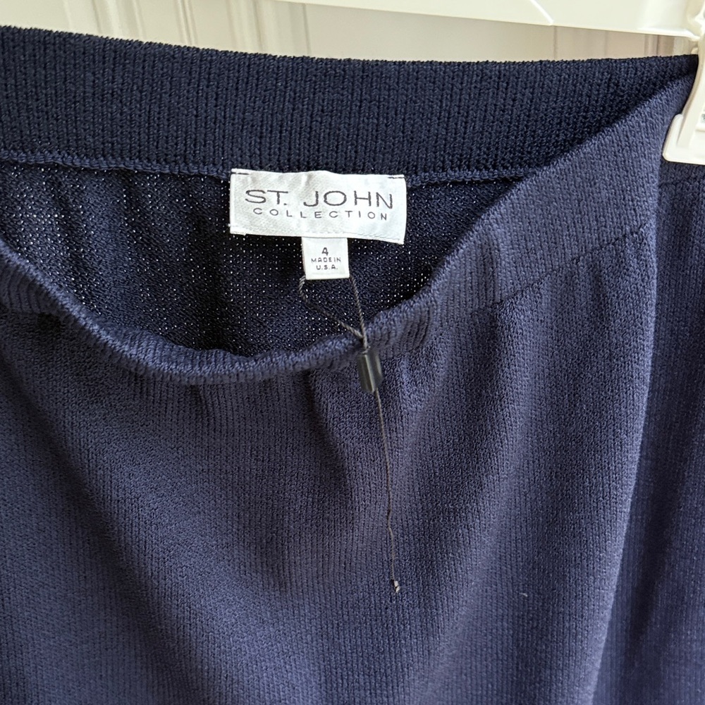 St. John Collection Navy Pencil Skirt